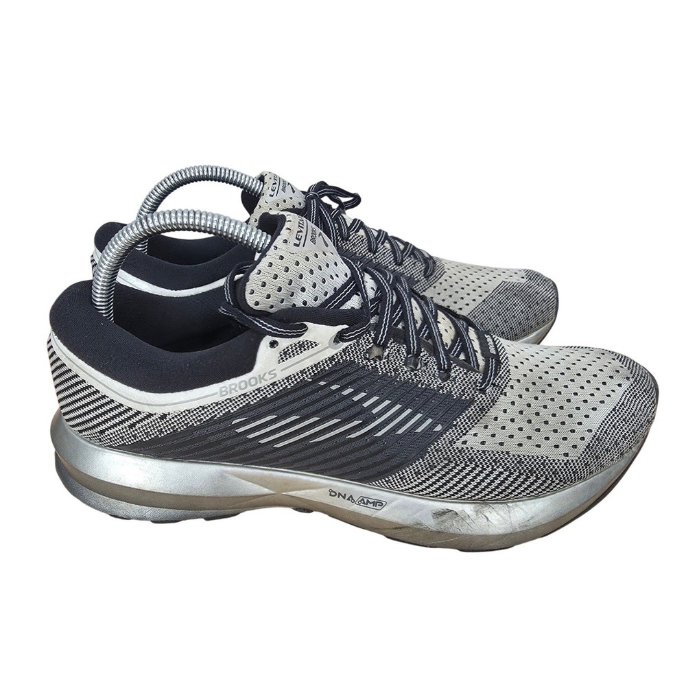 Brooks Levitate DNA AMP Running Shoes Mens 8.5 Grey Black Sneakers 1102691D156